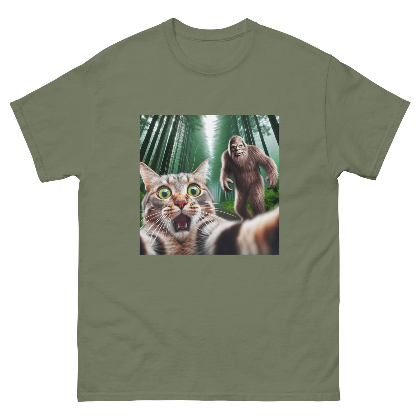 Bigfoot Cat Unisex Meme T-Shirt