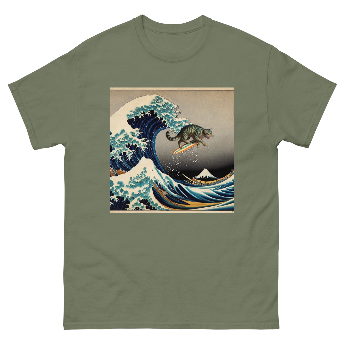 Surf Cat Unisex Meme T-shirt