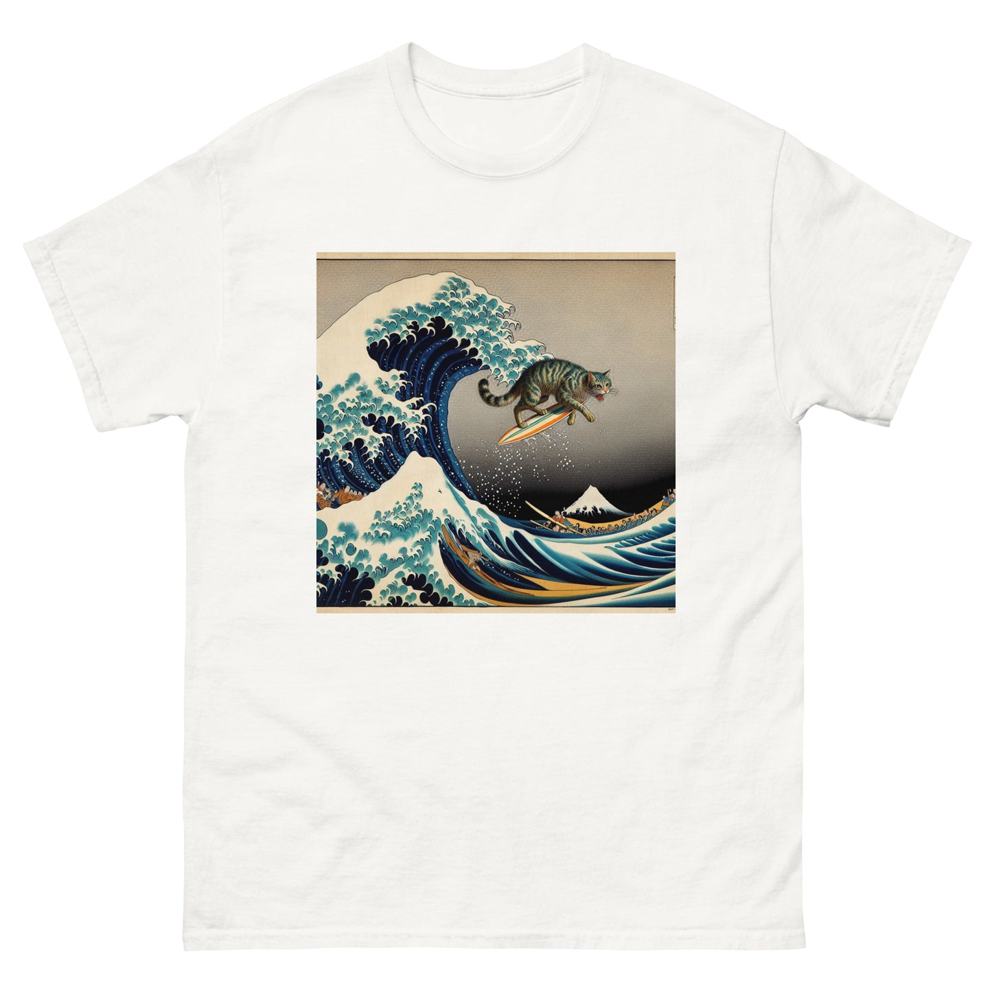 Surf Cat Unisex Meme T-shirt